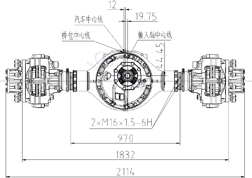 Electric Car front Car axle Rear Wheel Differential Drive Axle with 65Kw  Motor Power