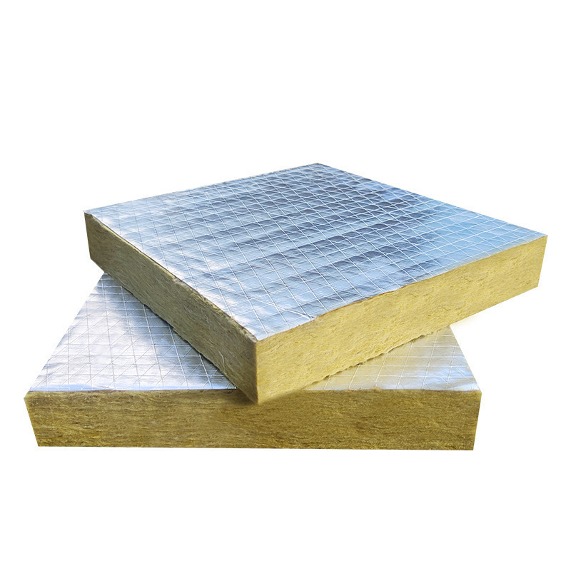 Waterproof Fireproof Building Insulation Materials Aluminum Foil Faced Rock Wool board