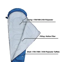 Cotton mummy sleeping bag Waterproof outdoor camping blue sleeping bags gear