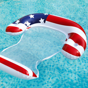 2 Pack Pool Floats Chair Inflatable Pool Lounger Floats Adult Size with Cup Holder Floating Lake Raft Swimming Pool Toys