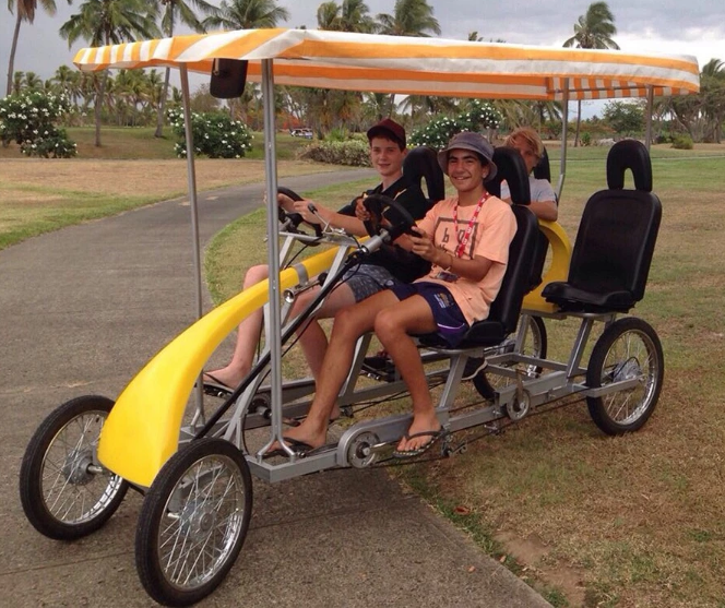 ELECTRIC PEDAL ASSISTED 4SEATER  ROADSTER  QUADRICYCLE