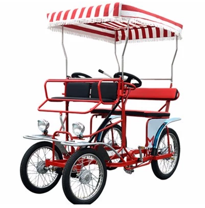 MANUFACTURER 2person 4wheel  PEDAL TANDEM SURREY BIKE   FUN  QUADRICYCLE