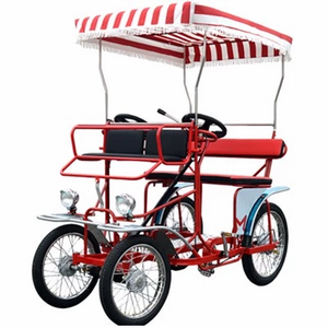 MANUFACTURER 2person 4wheel  PEDAL TANDEM SURREY BIKE   FUN  QUADRICYCLE