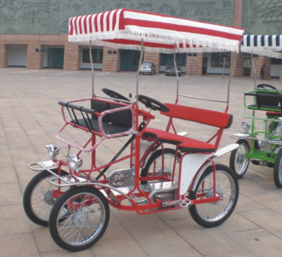 MANUFACTURER 2person 4wheel  PEDAL TANDEM SURREY BIKE   FUN  QUADRICYCLE