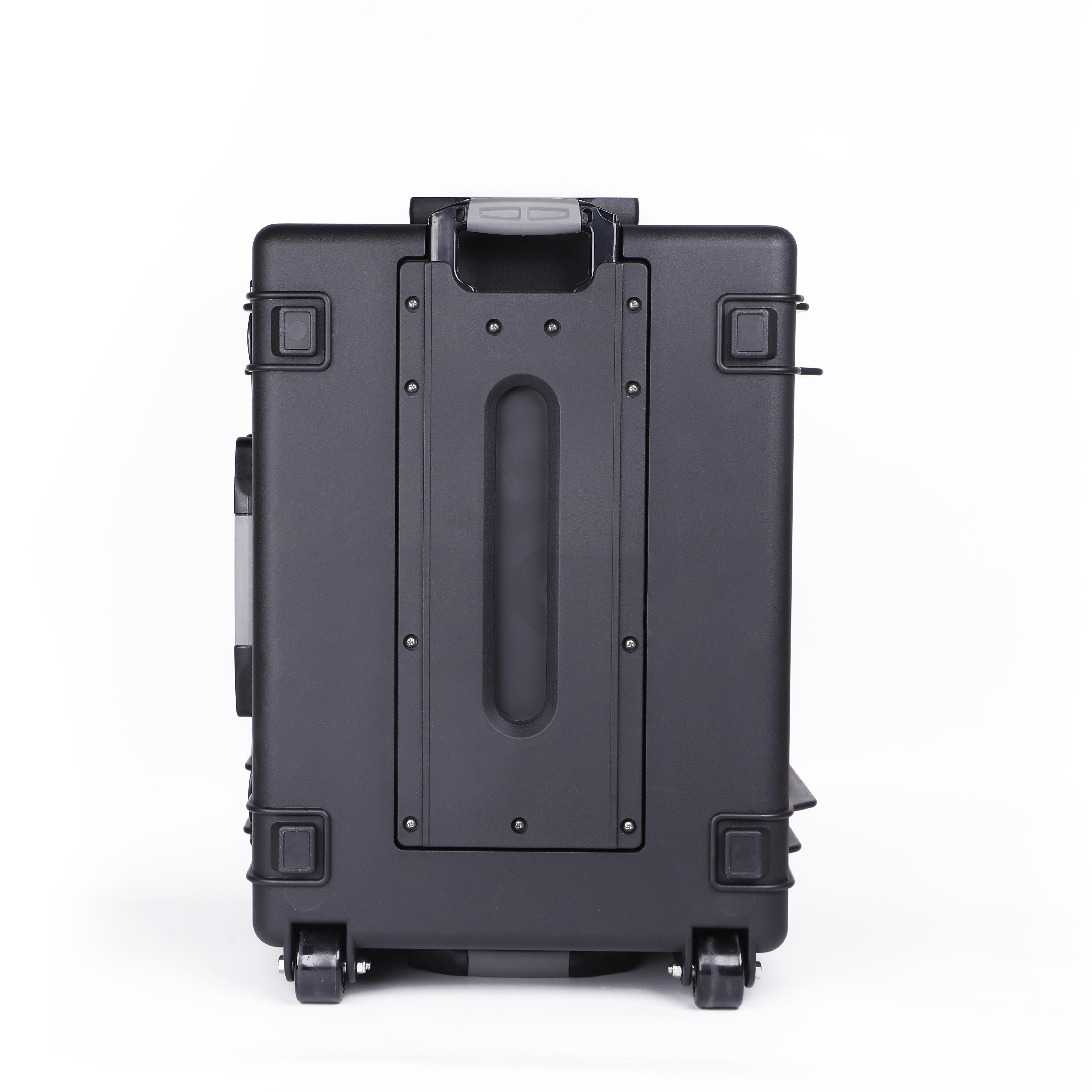 D6632 Hard Waterproof Plastic Trolly Rolling Equipment Case Instrument Carrying Cases With Wheels