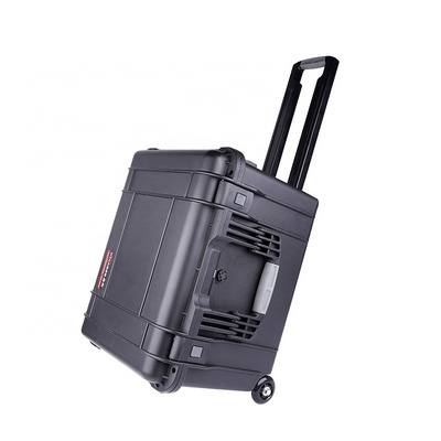 D5238 Hard Tool Outdoor Plastic Case Shockproof Hard Plastic Carrying Trolley Tool Wheel Case With Pick And Pluck Foam Handle