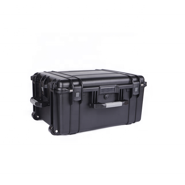 D6632 Hard Waterproof Plastic Trolly Rolling Equipment Case Instrument Carrying Cases With Wheels