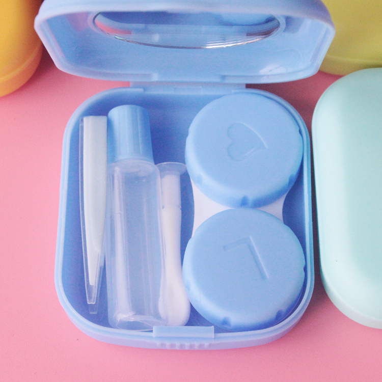 New Arrival Cute Square Contact Lens Case Box Travel Kit