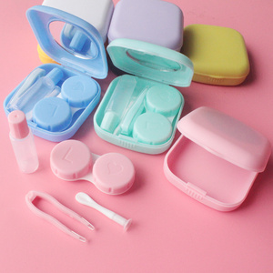 New Arrival Cute Square Contact Lens Case Box Travel Kit