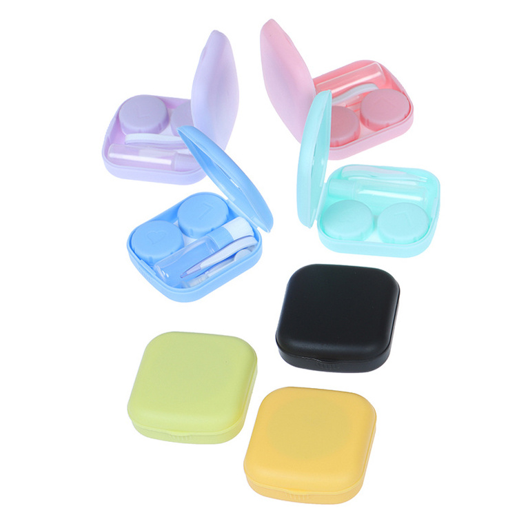 New Arrival Cute Square Contact Lens Case Box Travel Kit