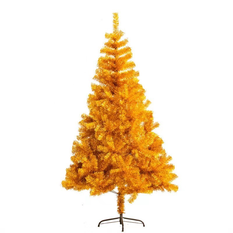 120cm-180cm Artificial Yellow Golden Christmas Tree for Home Office Shopping Mall Decoration