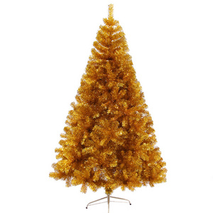 120cm-180cm Artificial Yellow Golden Christmas Tree for Home Office Shopping Mall Decoration