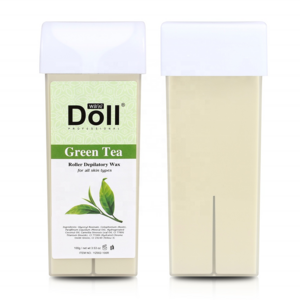 Doll Wax 100g Green Tea Roll On Hot Film soft best Hair Removal liposoluble roller Wax cartridge Wholesale Warm Wax