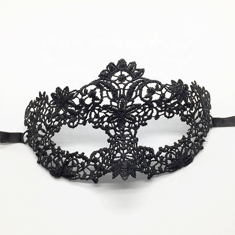 dropshipping Sexy Lace Mask Hollowed out Eye Mask Six cloves Halloween Christmas masquerade Party Supplies