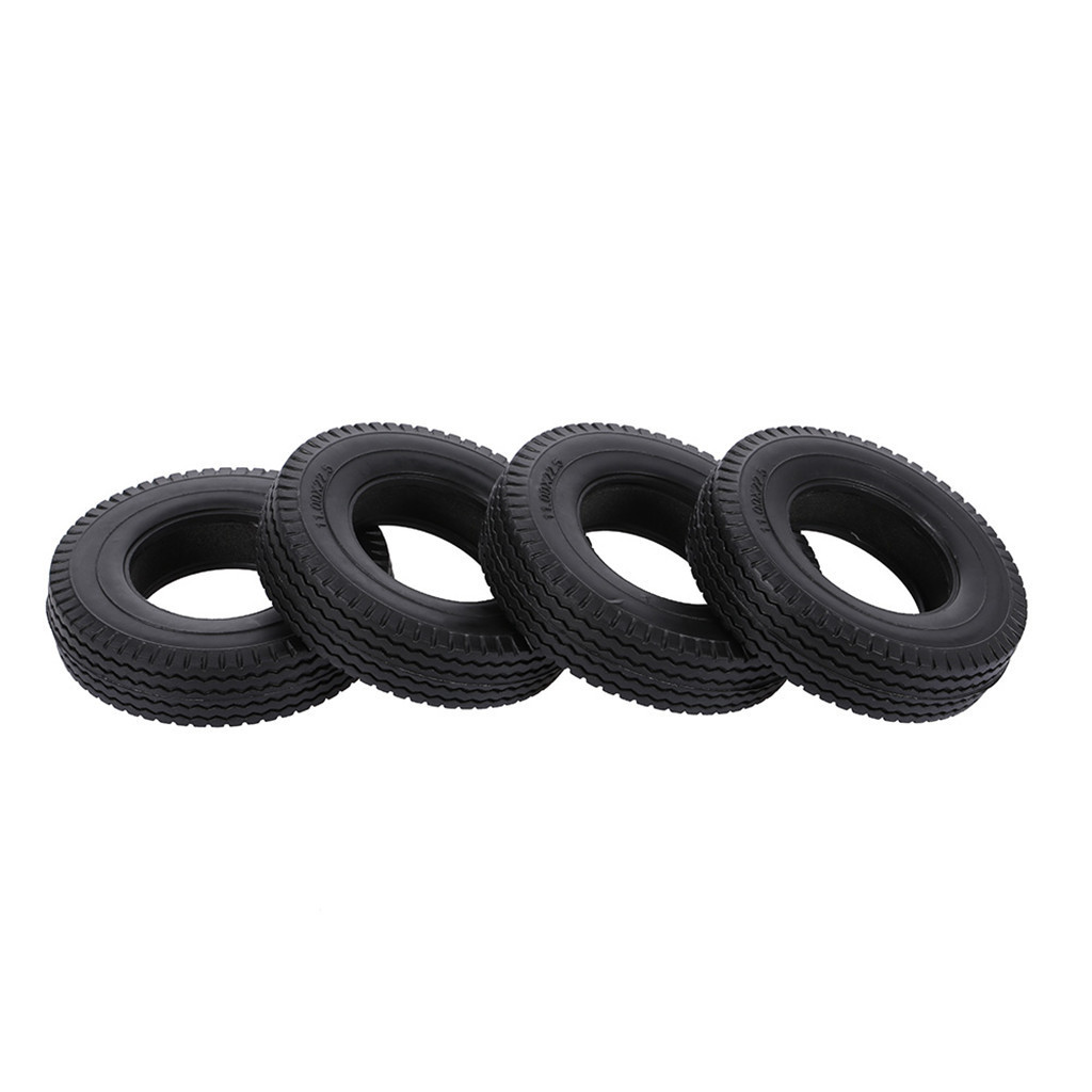 2PCS High Quality Rubber Tire Thicken Widen 20mm/25mm For 1/14 Tamiya RC Car Tow Drag Trailer Truck Man Scania