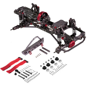 RC Car Frame Kit 1/10 CNC Aluminum for SCX10 AXIAL RC Crawler Climbing Car without Tire