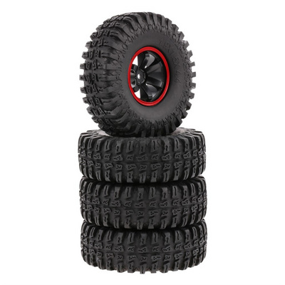 Goolsky 4Pcs AUSTAR AX-3020C 1.9 Inch 103mm 1/10 Scale Tires with Wheel Rim for 1/10 D90 SCX10 CC01 RC Rock Crawler