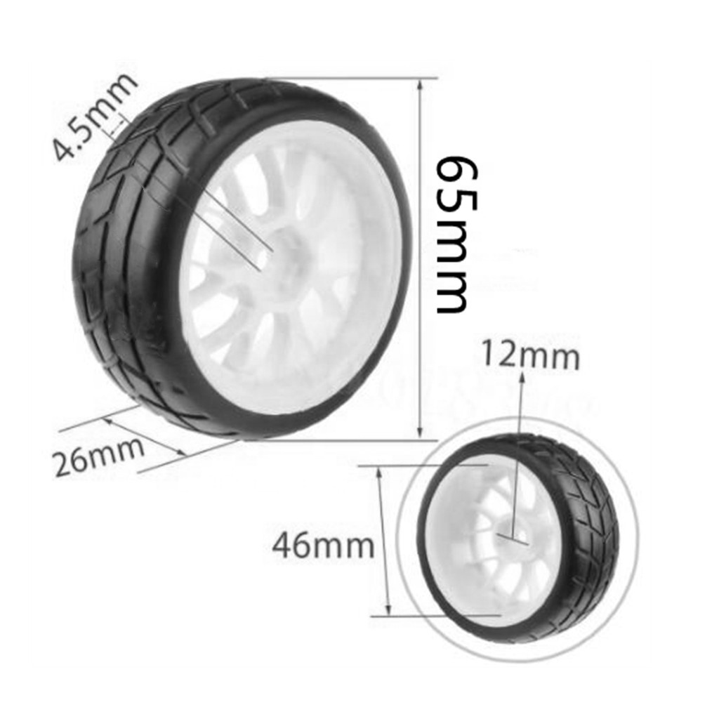 RC Tires High Quality Rubber Tyre with Plastic Wheel Rim for HSP/Redcat/Exceed/Tamiya/HPI 1/10 RC Crawler Climbing Car