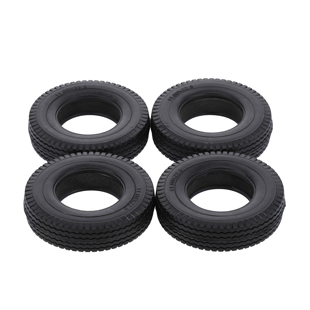 2PCS High Quality Rubber Tire Thicken Widen 20mm/25mm For 1/14 Tamiya RC Car Tow Drag Trailer Truck Man Scania