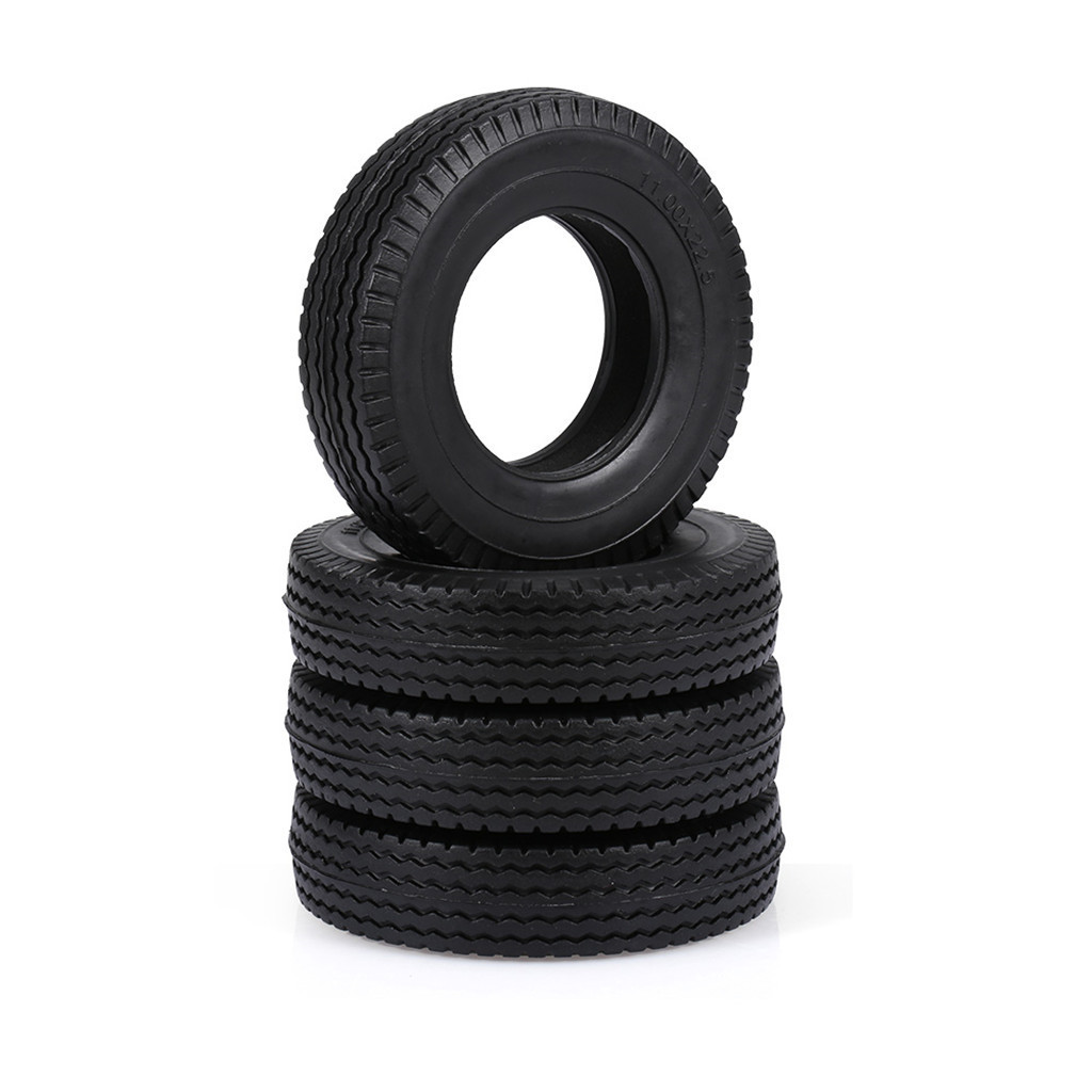 2PCS High Quality Rubber Tire Thicken Widen 20mm/25mm For 1/14 Tamiya RC Car Tow Drag Trailer Truck Man Scania