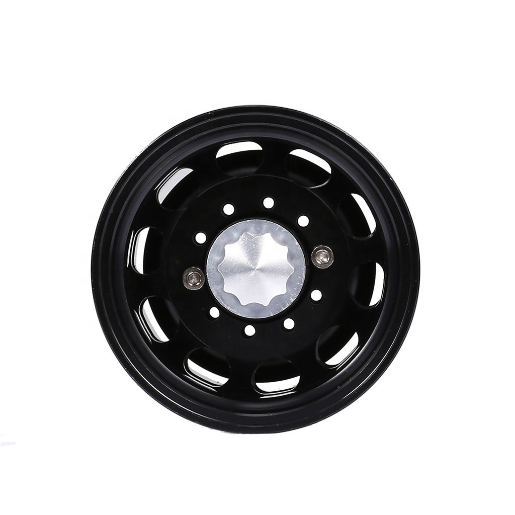 RC Aluminum Alloy Trailer Wheel Hub Front Beadlock Wheel Rim Hub 10 Spokes for 1/14 Tamiya Tractor Truck RC Climber Trailer