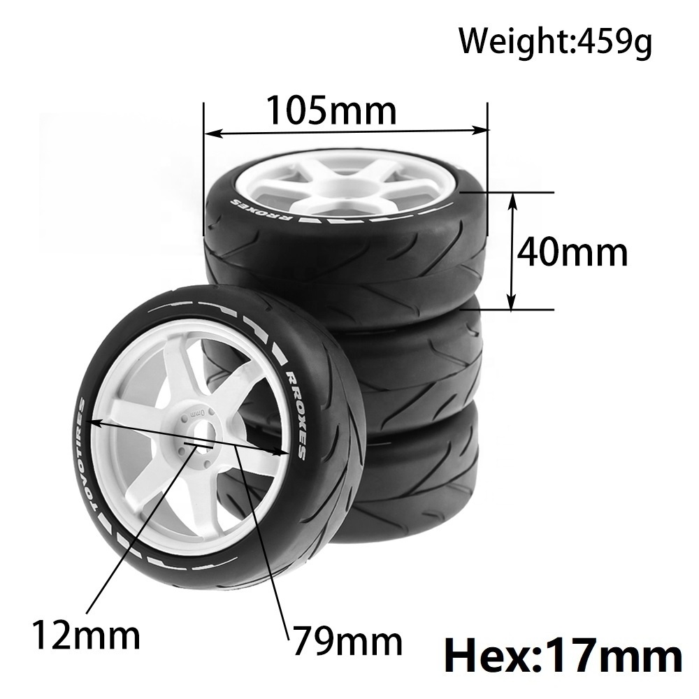 105Mm 1/8 Scale RC Off Road Buggy Tires Wheel 17Mm Hex For ARRMA Typhon Redcat Team Kyosho VRX HPI HSP Hobao