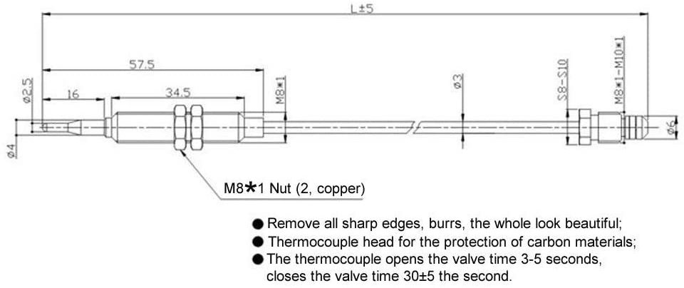 Universal Gas Thermocouple 24