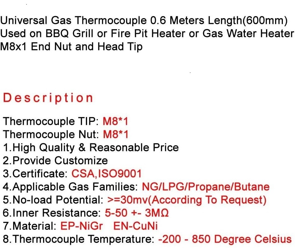 Universal Gas Thermocouple 24