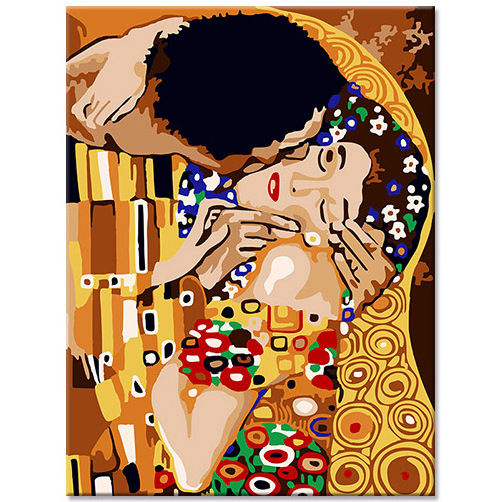 DEYI Classical Portrait Decorative Wall Painting Hand Painted The Kiss By Gustav Klimt Diy Digital Oil Painting By Numbers