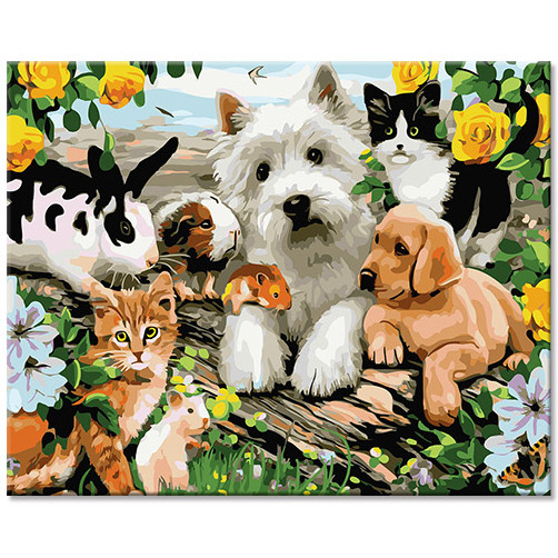 DIY Painting by Numbers Handmade Gifts Pets Family Acrylic Oil Painting Canvas Animals Oil Paint By Numbers