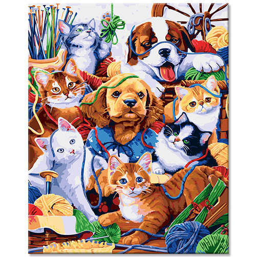 DIY Painting by Numbers Handmade Gifts Pets Family Acrylic Oil Painting Canvas Animals Oil Paint By Numbers