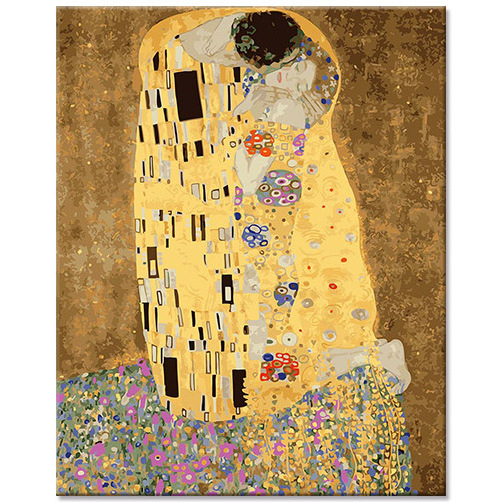 DEYI Classical Portrait Decorative Wall Painting Hand Painted The Kiss By Gustav Klimt Diy Digital Oil Painting By Numbers