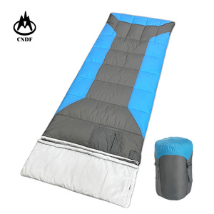 High Grade Waterproof Nylon 3 Season Blue and Grey Envelope Type Sleeping Bag