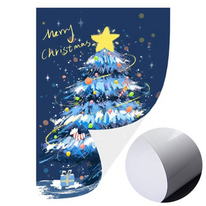 20Pcs custom  logo label Christmas Decoration Stickers wall decorative stickers waterproof Merry Christmas Cartoon Stickers