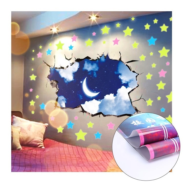 20Pcs custom wall decor stickers for home decor Pvc Sticker Removable Large Wall Stickers printing Vinyl Wall Decals decoration