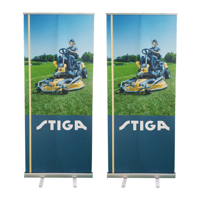 Advertising vertical roller banner stand