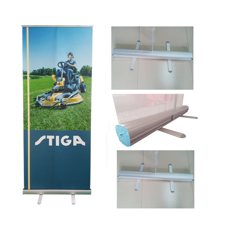 Advertising vertical roller banner stand