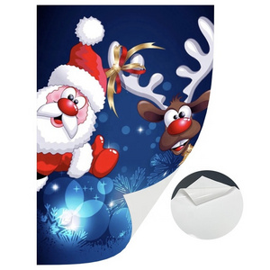 20 pcs custom Merry Christmas Stickers CMYK Printing Vinyl Adhesive Sticker Die Cut Logo Label Stickers 30*20cm Window