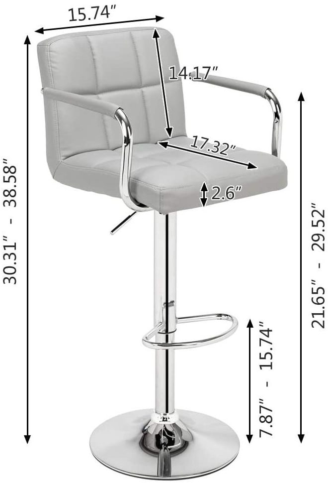 Wholesale High Bar Chairs For Kitchen Customized High Quality Height Adjustable Bar Chairs Kitchen Island Swivel Bar Chair