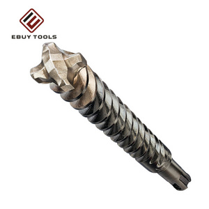 Carbide Cross Tip S4 Flute SDS Plus Hammer Drill Bit Drilling Tools for Concrete Masonry Granite