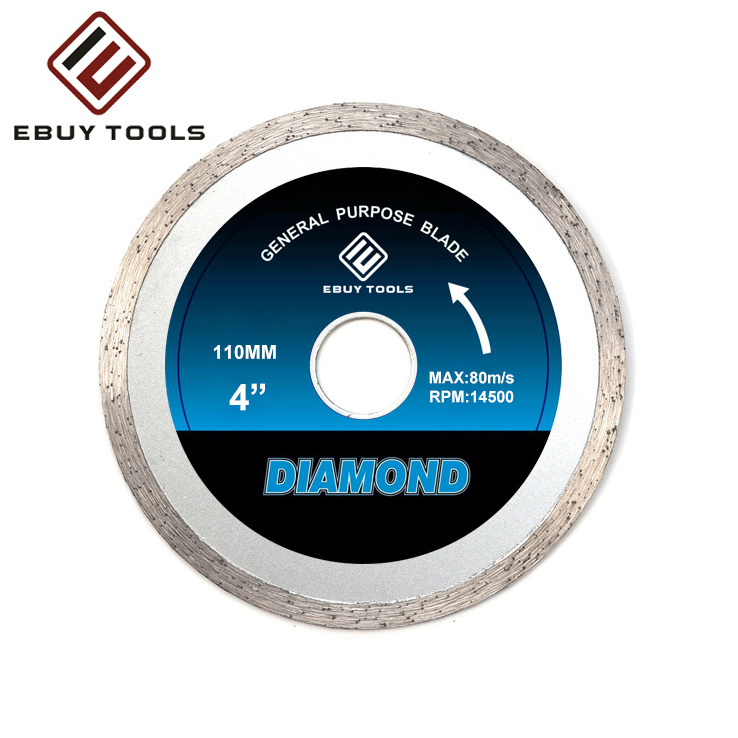 Disco Diamantado Continuo Continuous diamond saw blade 4in cutting discs Made in China for stone