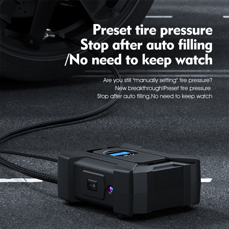 Universal Digital Display Electric 12v Air Compressor Tire Inflator Portable Tyre Air Pump for Cars