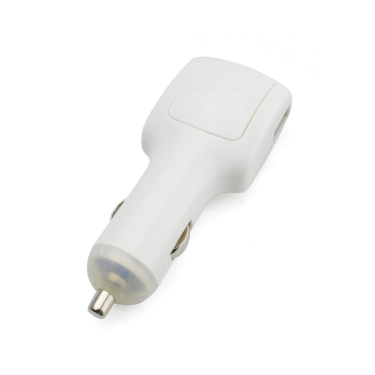 Manufacturer Wholesale Fully Featured Promotional Car Charger with Twin USB Port and LED flashlight