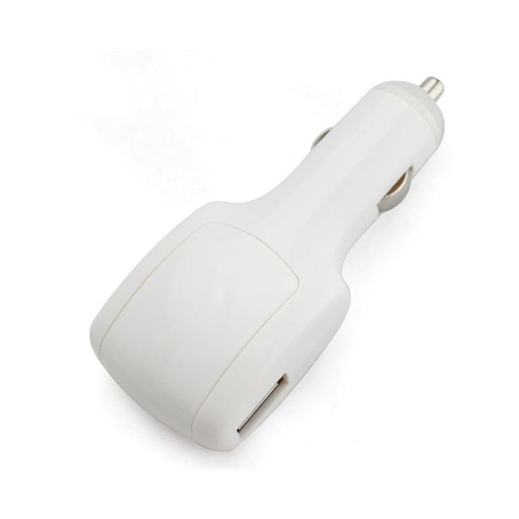 Manufacturer Wholesale Fully Featured Promotional Car Charger with Twin USB Port and LED flashlight