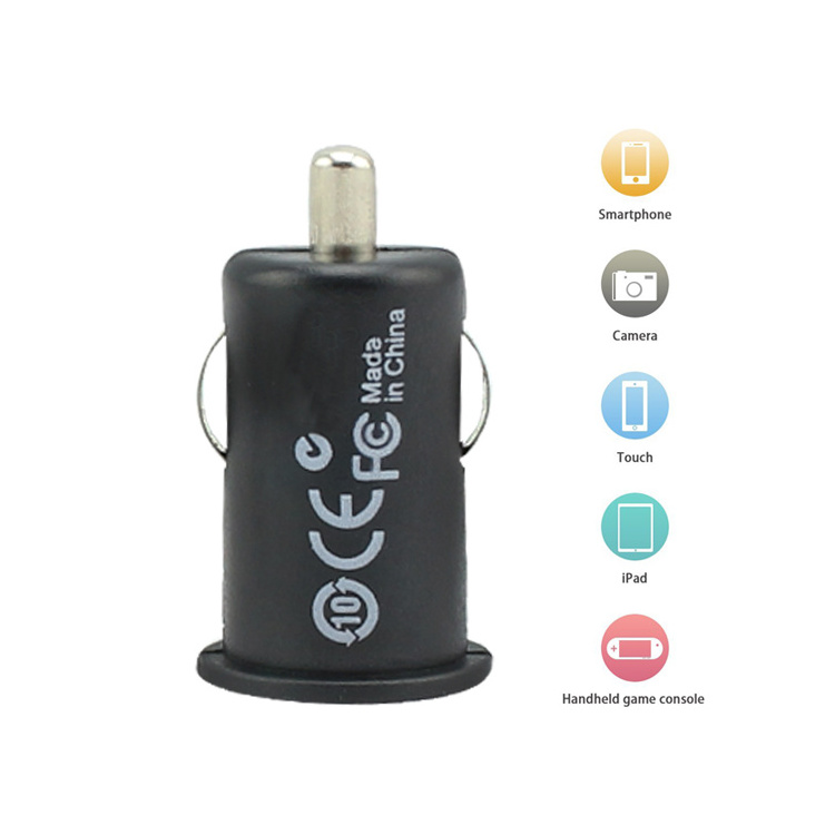 Manufacturer Mobile Phone Accessory Mini Single USB Car Charger