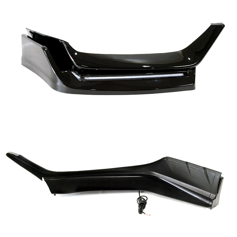 Gloss Black LED Front Bumper Lip Chin Spoiler Splitter 3 PCS LED Front Lip For Honda CIVIC Hatchback 2021+Modification