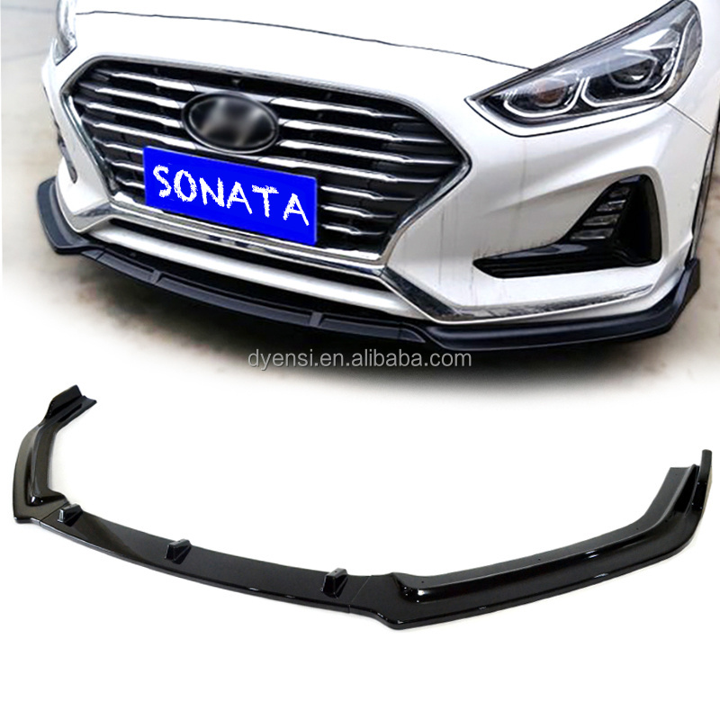 3 PCS Decorative Front Bumper Lip Chin Spoiler Splitter Diffuser Modified Accessories For Hyundai Sonata 2018-2020