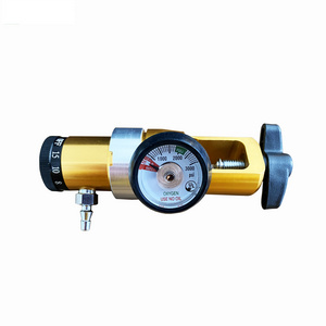 Compact click style Medical oxygen tank regulator CGA 870 Yoke X Hose Barb, 0-3000psi, 0-15LPM, OPA