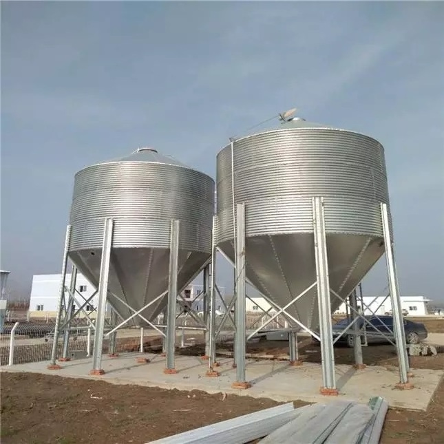 Farm used grain silo 3t -30t small feed silo for poultry animal feed bin