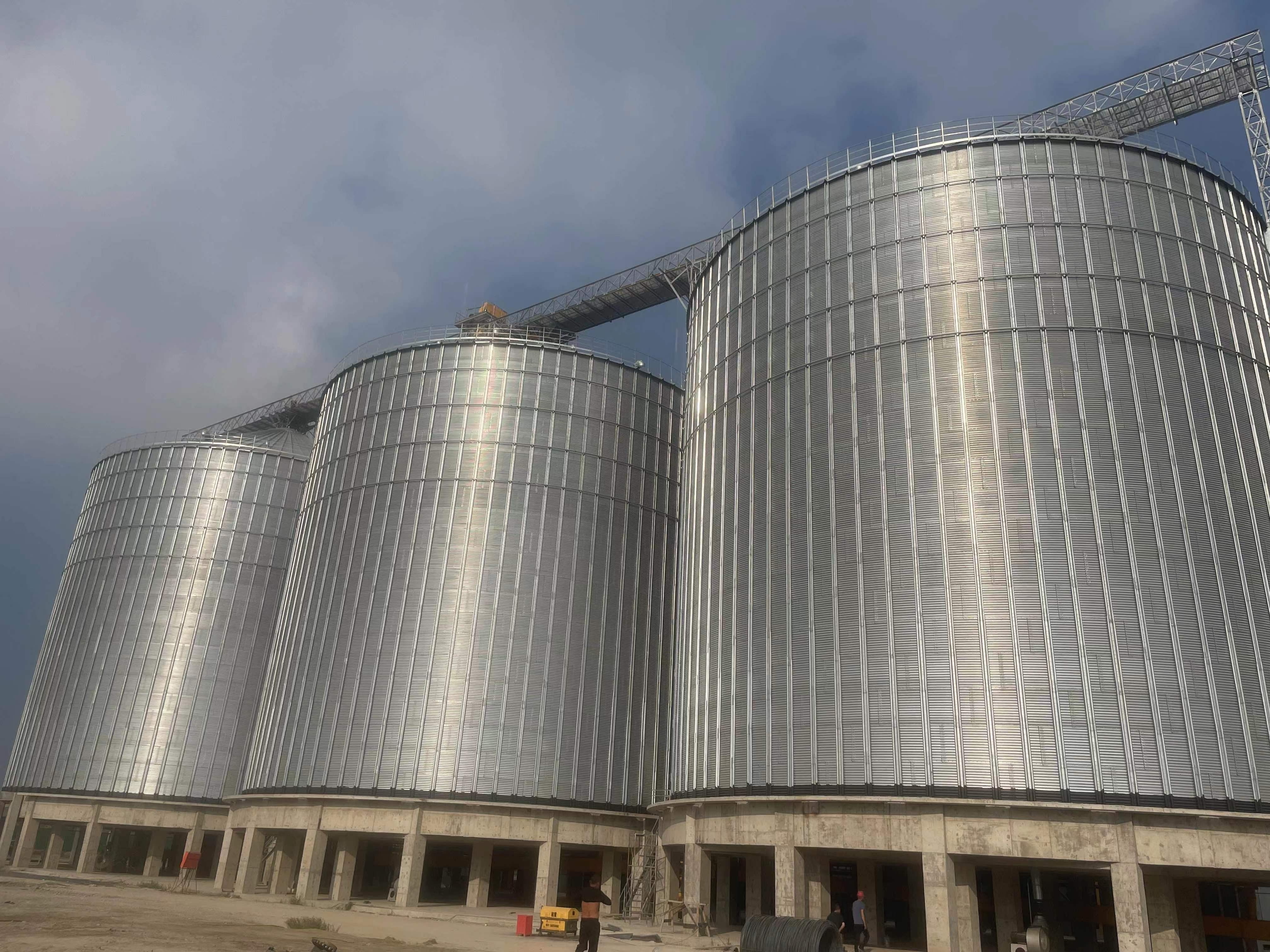 Top quality tank silo for wood pellet galvanized steel grain bins for animal feed